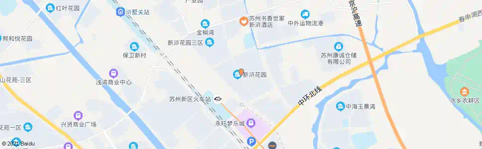 苏州新浒花园二区_公交站地图_苏州公交_妙搜公交查询2025