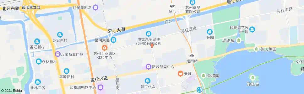 苏州星海街苏虹西路南_公交站地图_苏州公交_妙搜公交查询2025
