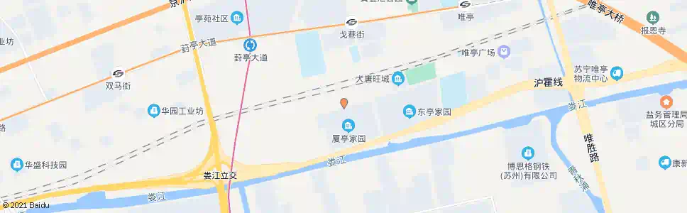 苏州金陵西路厦亭家园_公交站地图_苏州公交_妙搜公交查询2025