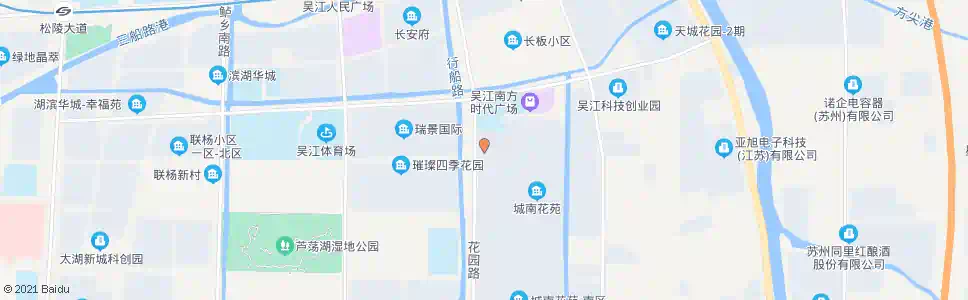 苏州城南花苑西门_公交站地图_苏州公交_妙搜公交查询2025