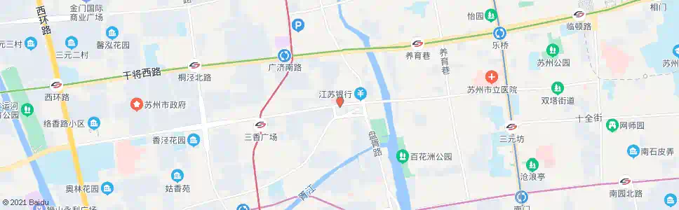 苏州三香公园_公交站地图_苏州公交_妙搜公交查询2025