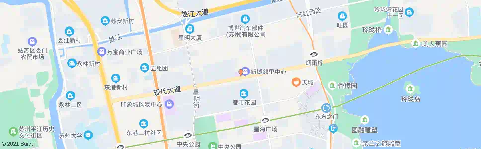 苏州新城邻里中心_公交站地图_苏州公交_妙搜公交查询2025