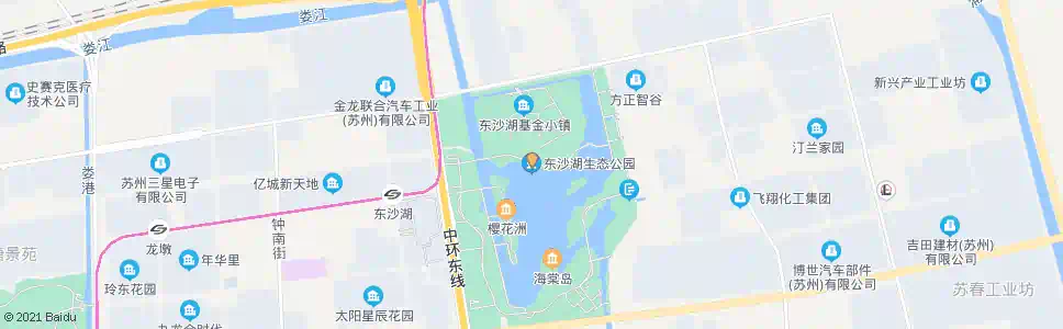 苏州东沙湖公园_公交站地图_苏州公交_妙搜公交查询2025