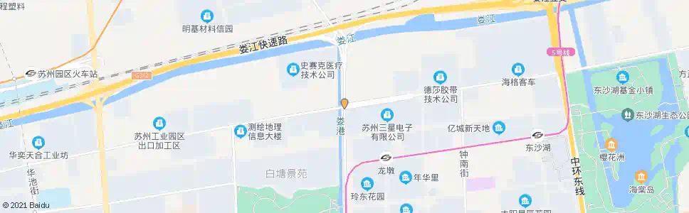 苏州星塘街东方大道北_公交站地图_苏州公交_妙搜公交查询2025