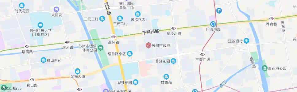 苏州市政府西_公交站地图_苏州公交_妙搜公交查询2025