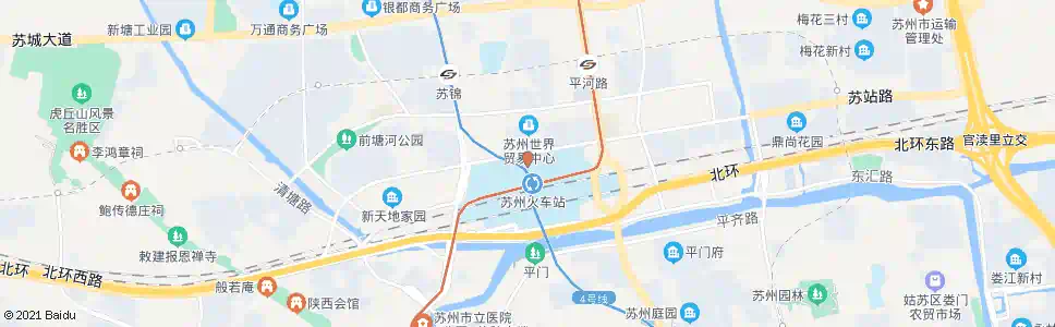 苏州新火车站北临时广场_公交站地图_苏州公交_妙搜公交查询2025