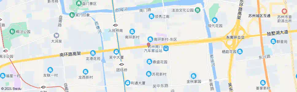 苏州南环新村2(汽车南站西)_公交站地图_苏州公交_妙搜公交查询2025