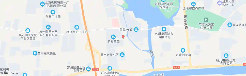 苏州新友花苑_公交站地图_苏州公交_妙搜公交查询2025