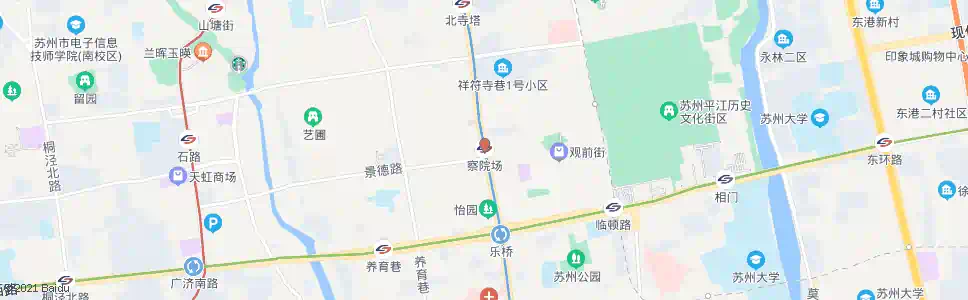 苏州察院场站_公交站地图_苏州公交_妙搜公交查询2025