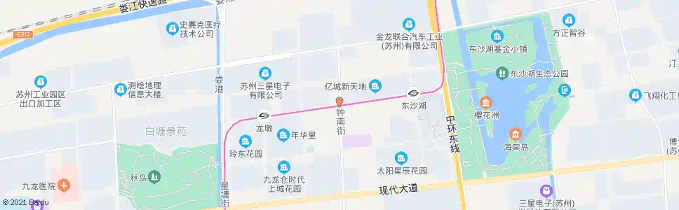 苏州东沈浒路钟南街_公交站地图_苏州公交_妙搜公交查询2025