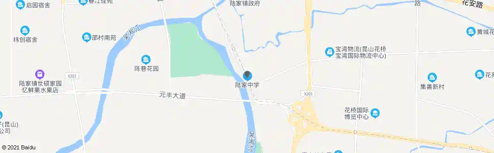 苏州陆家中学高中部_公交站地图_苏州公交_妙搜公交查询2025