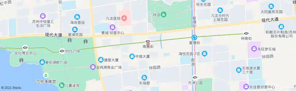 苏州园区城管大厦_公交站地图_苏州公交_妙搜公交查询2025