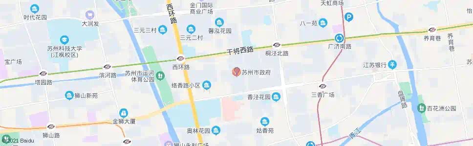 苏州市政府(嵩山路)_公交站地图_苏州公交_妙搜公交查询2025