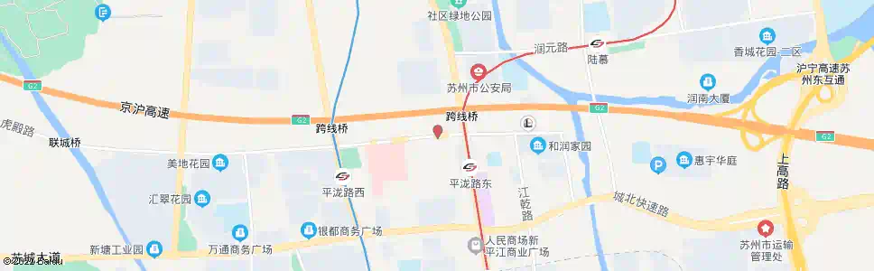 苏州平海路人民路西_公交站地图_苏州公交_妙搜公交查询2025