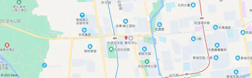 苏州繁花中心_公交站地图_苏州公交_妙搜公交查询2025