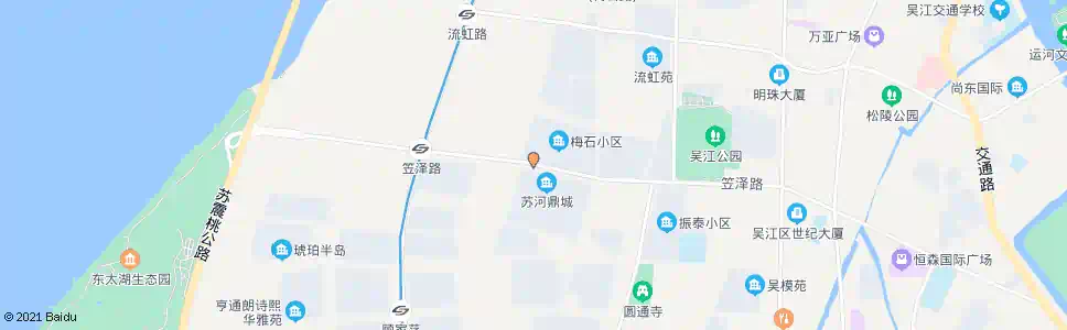 苏州笠泽路苏州河路东_公交站地图_苏州公交_妙搜公交查询2025