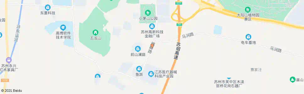 苏州小茅山东_公交站地图_苏州公交_妙搜公交查询2025