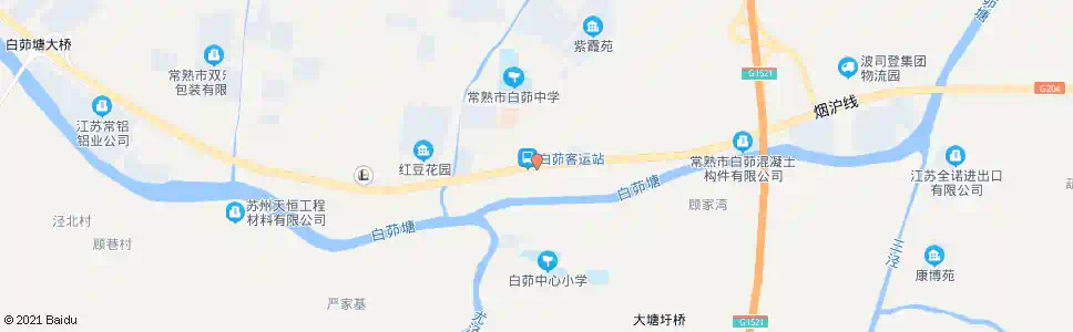 苏州白茆_公交站地图_苏州公交_妙搜公交查询2025