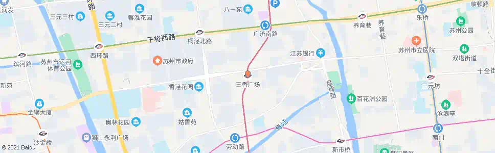 苏州三香广场_公交站地图_苏州公交_妙搜公交查询2025