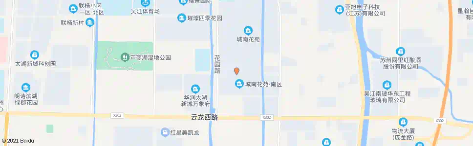 苏州城南花苑南门_公交站地图_苏州公交_妙搜公交查询2025
