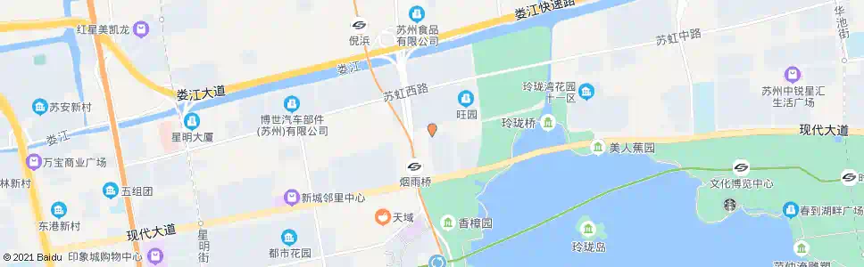 苏州湖畔花园_公交站地图_苏州公交_妙搜公交查询2025
