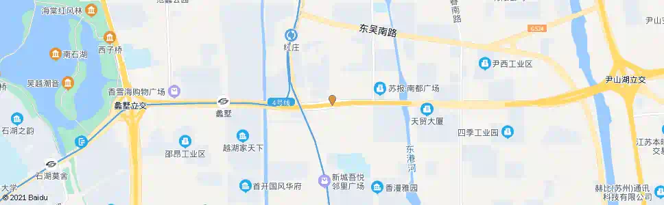 苏州南湖路红庄_公交站地图_苏州公交_妙搜公交查询2025