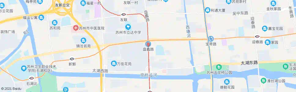 苏州盘蠡路宝带西路南_公交站地图_苏州公交_妙搜公交查询2025