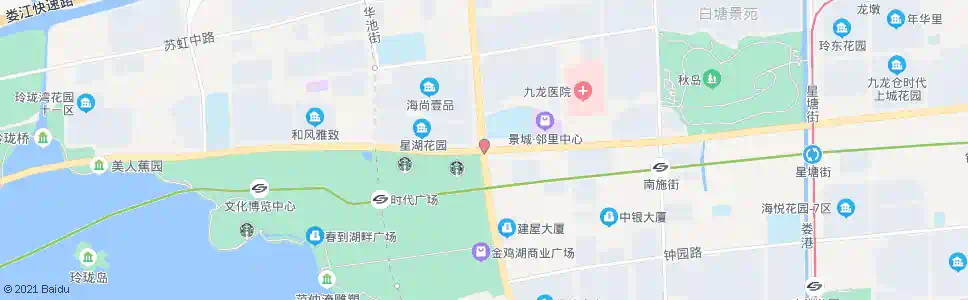 苏州现代大道星湖街_公交站地图_苏州公交_妙搜公交查询2025