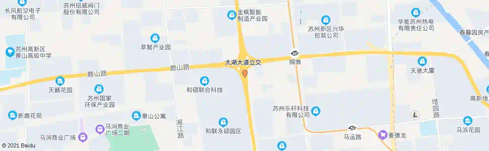 苏州金枫路鹿山路南_公交站地图_苏州公交_妙搜公交查询2025
