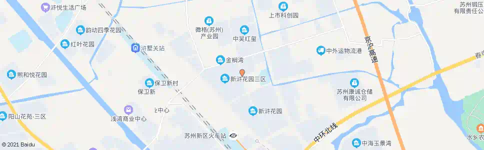 苏州新浒花园三区_公交站地图_苏州公交_妙搜公交查询2025