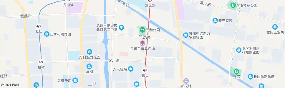 苏州金米兰家具广场_公交站地图_苏州公交_妙搜公交查询2025