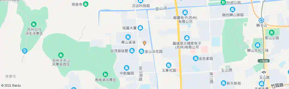 苏州木渎金山路北_公交站地图_苏州公交_妙搜公交查询2025