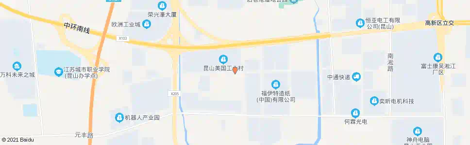 苏州美国工业村_公交站地图_苏州公交_妙搜公交查询2025