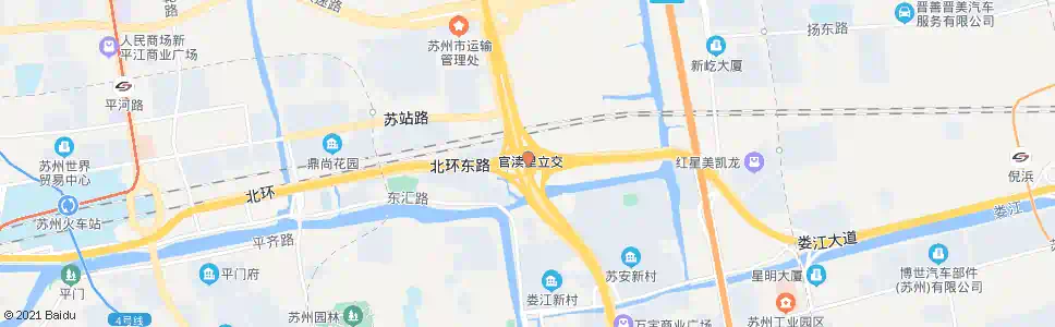 苏州官渎里立交桥_公交站地图_苏州公交_妙搜公交查询2025