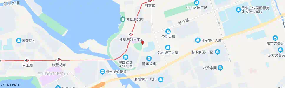 苏州独墅湖邻里中心东_公交站地图_苏州公交_妙搜公交查询2025