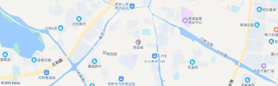 苏州白雪路(常熟捞品城)_公交站地图_苏州公交_妙搜公交查询2025