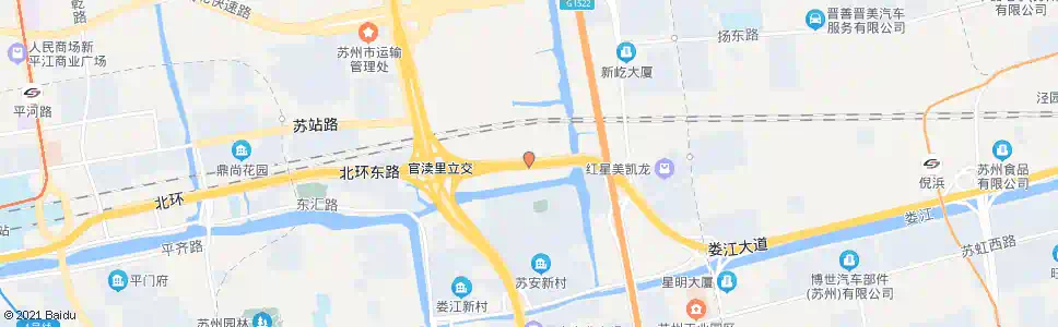 苏州官渎里立交桥东_公交站地图_苏州公交_妙搜公交查询2025