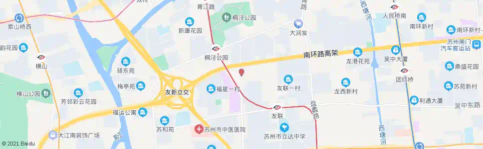 苏州友新路南环路南_公交站地图_苏州公交_妙搜公交查询2025