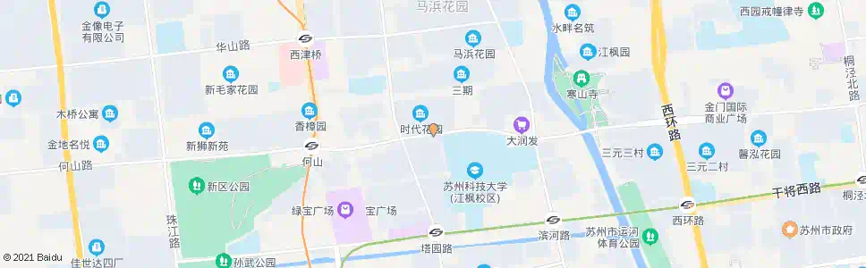 苏州时代花园_公交站地图_苏州公交_妙搜公交查询2025