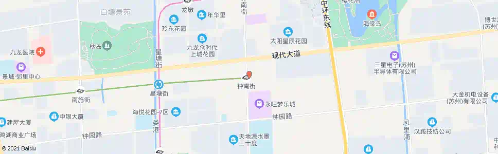 苏州钟南街首末站西_公交站地图_苏州公交_妙搜公交查询2025
