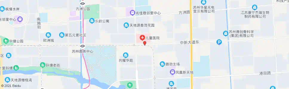 苏州儿童医院南_公交站地图_苏州公交_妙搜公交查询2025