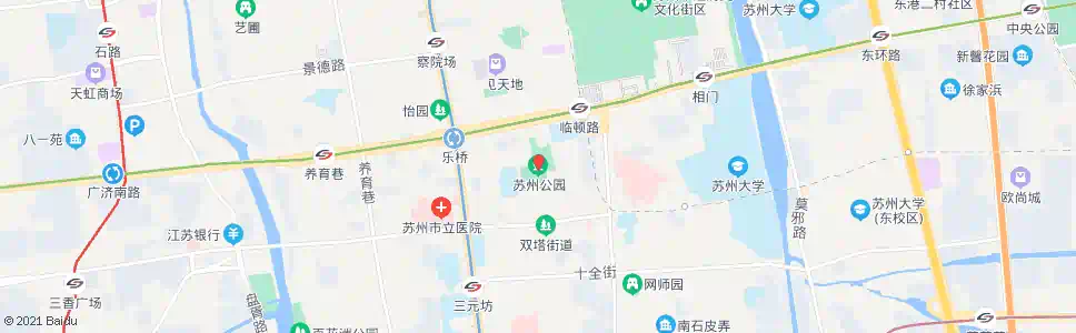 苏州苏州公园_公交站地图_苏州公交_妙搜公交查询2025