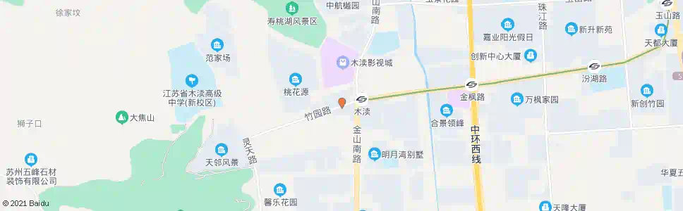 苏州竹园路金山路西_公交站地图_苏州公交_妙搜公交查询2025