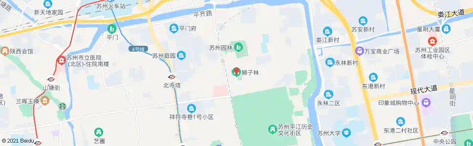 苏州狮子林_公交站地图_苏州公交_妙搜公交查询2025