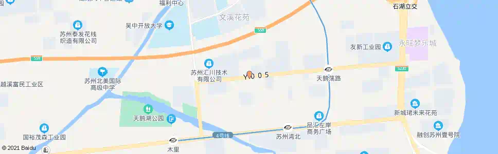 苏州天鹅荡路溪虹路西_公交站地图_苏州公交_妙搜公交查询2025