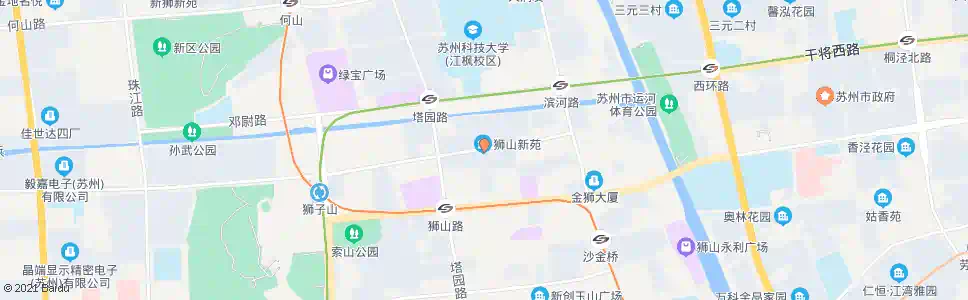 苏州狮山新苑_公交站地图_苏州公交_妙搜公交查询2025