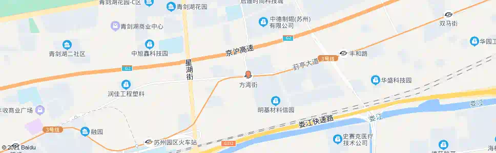 苏州方湾街_公交站地图_苏州公交_妙搜公交查询2025
