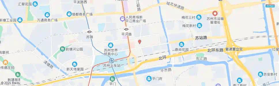苏州姑苏区行政中心南_公交站地图_苏州公交_妙搜公交查询2025