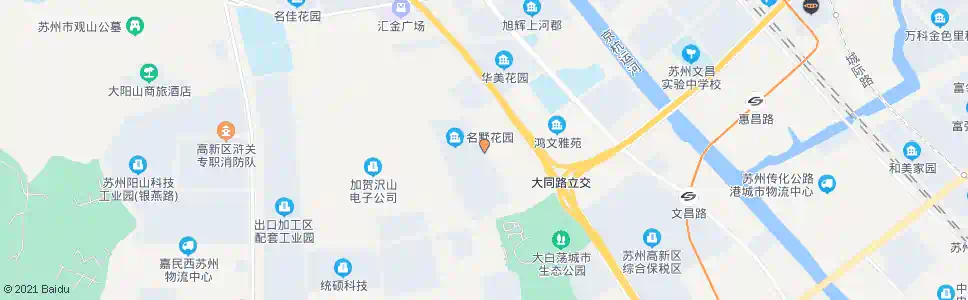 苏州名墅花园_公交站地图_苏州公交_妙搜公交查询2025