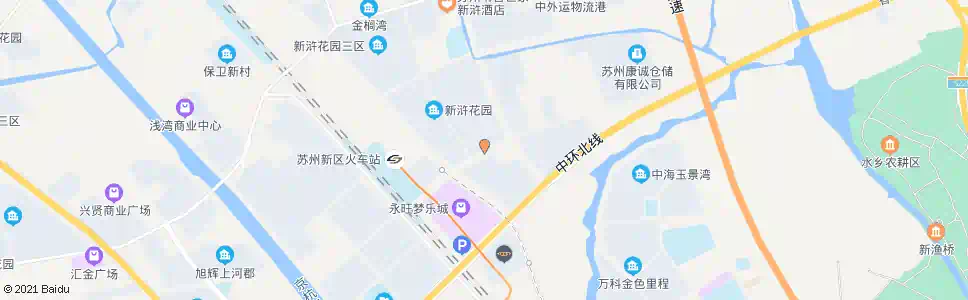 苏州新浒花园一区南_公交站地图_苏州公交_妙搜公交查询2025
